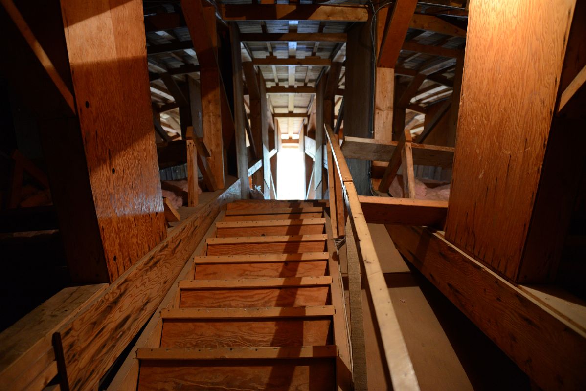 06A Walking Up The Stairs Inside the Structure Of Our Lady Of Victory Igloo Church In Inuvik Northwest Territories